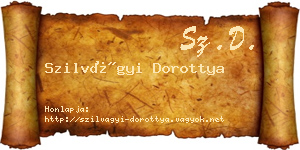 Szilvágyi Dorottya névjegykártya